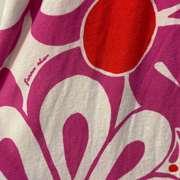 Farm Rio Maia Rope Trim Cotton Jumpsuit, Pink Floral, Size M - Picture 13 of 15